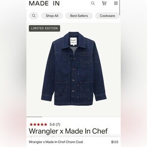 Wrangler x Made In Chef Chore Coat